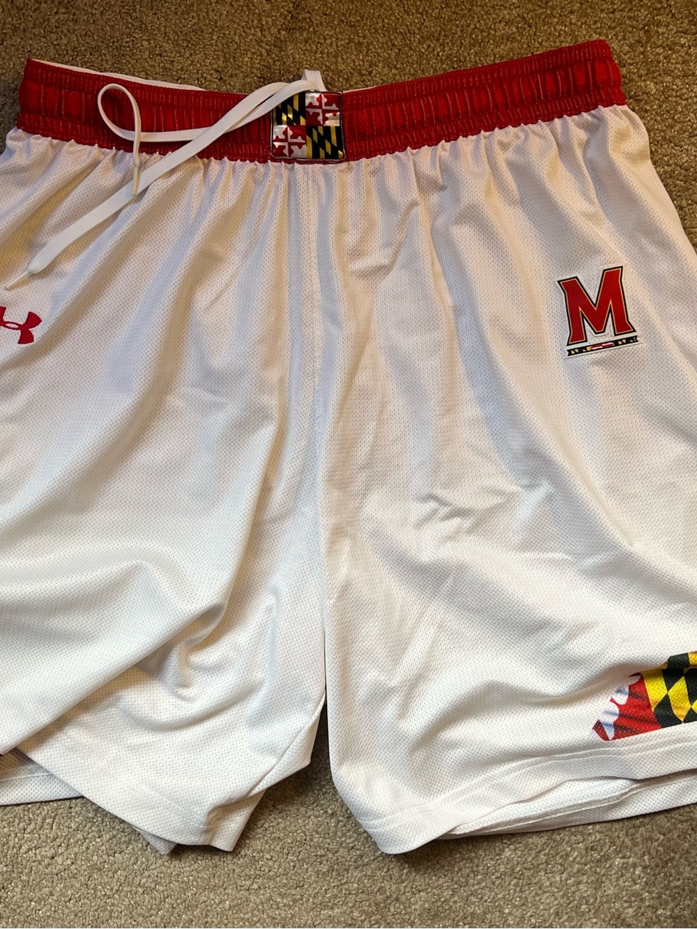 Under Armour Maryland Terrapins authentic team issued lacrosse game shorts